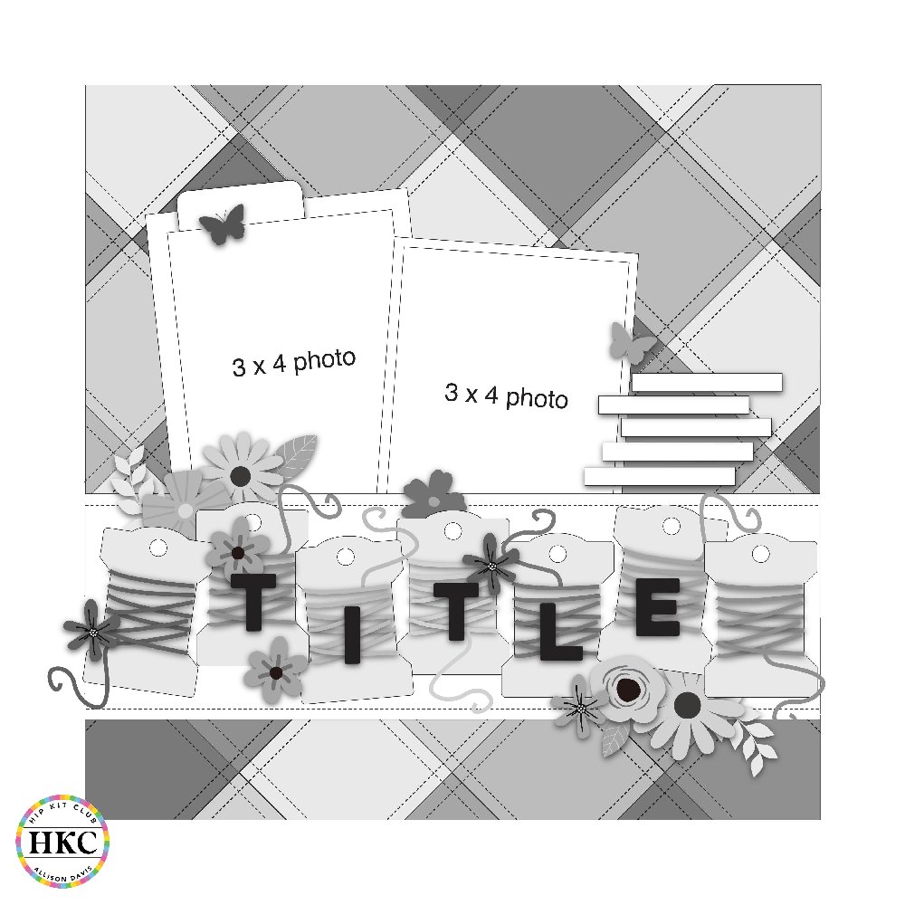 Crafty Chic: A Spool-Tacular Layout Sketch!